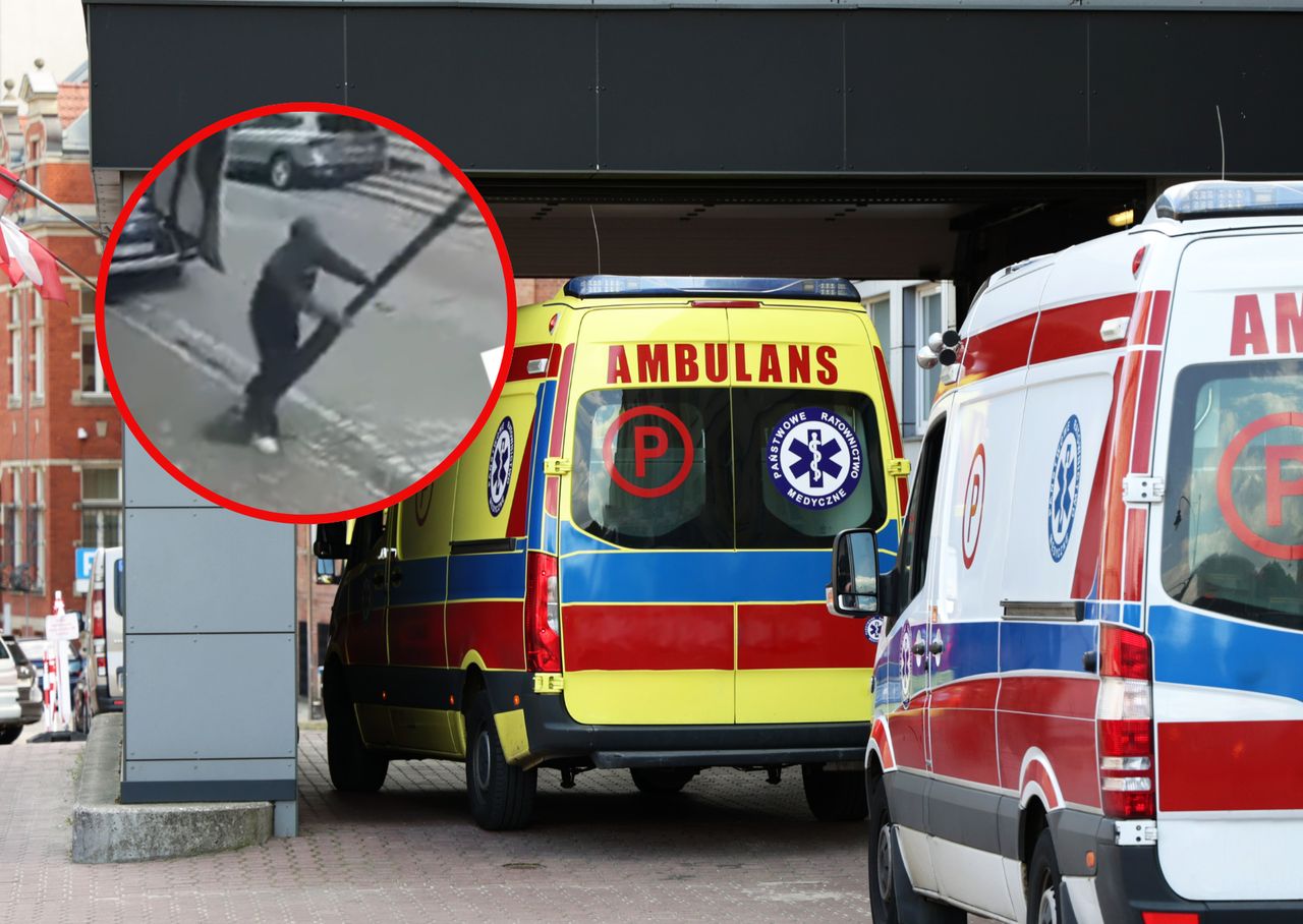 Wypadek w Nowym Targu. Lampa uliczna spadła na przechodniów
