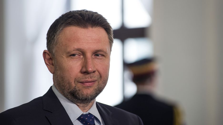 WARSAW, MAZOWIECKIE, POLAND - 2023/03/09: Marcin Kierwinski, MP and member of the Civic Platform (PO) party is seen during a press conference at the Parliament. It is the 4th day since a group of Persons with disabilities along with their parents and care takers gathered in the Sejm (lower house of Parliament) on Monday 6th of March, demanding that the social pension be equalized with the national minimum. Among the protesters in the Sejm is also MP - Iwona Hartwich with her disabled son, Jakub. The PO's (Civic Platform) MP informed during a press conference that people with disabilities are submitting a draft act on social pension, after which almost 200,000 signatures have already been collected. The protesters spent the 4th night in the parliamentary corridor and announced, that they would leave the Sejm building only when the MPs dealt with the draft. (Photo by Attila Husejnow/SOPA Images/LightRocket via Getty Images)