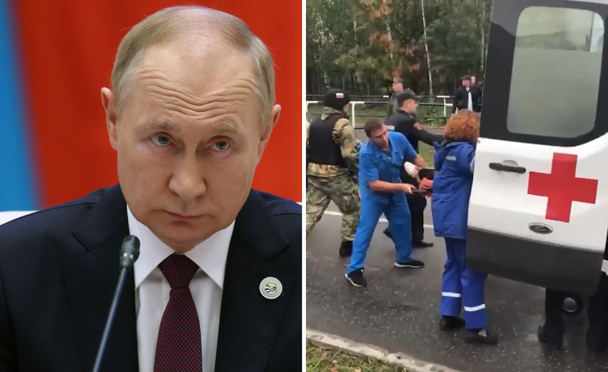 Władimir Putin ma być "głęboko poruszony" po strzelaninie w rosyjskiej szkole. 