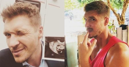 Żartowniś Mikołaj Roznerski pozuje ze zdjęciem USG. Fani gratulują: "WYKAPANY OJCIEC" (FOTO)