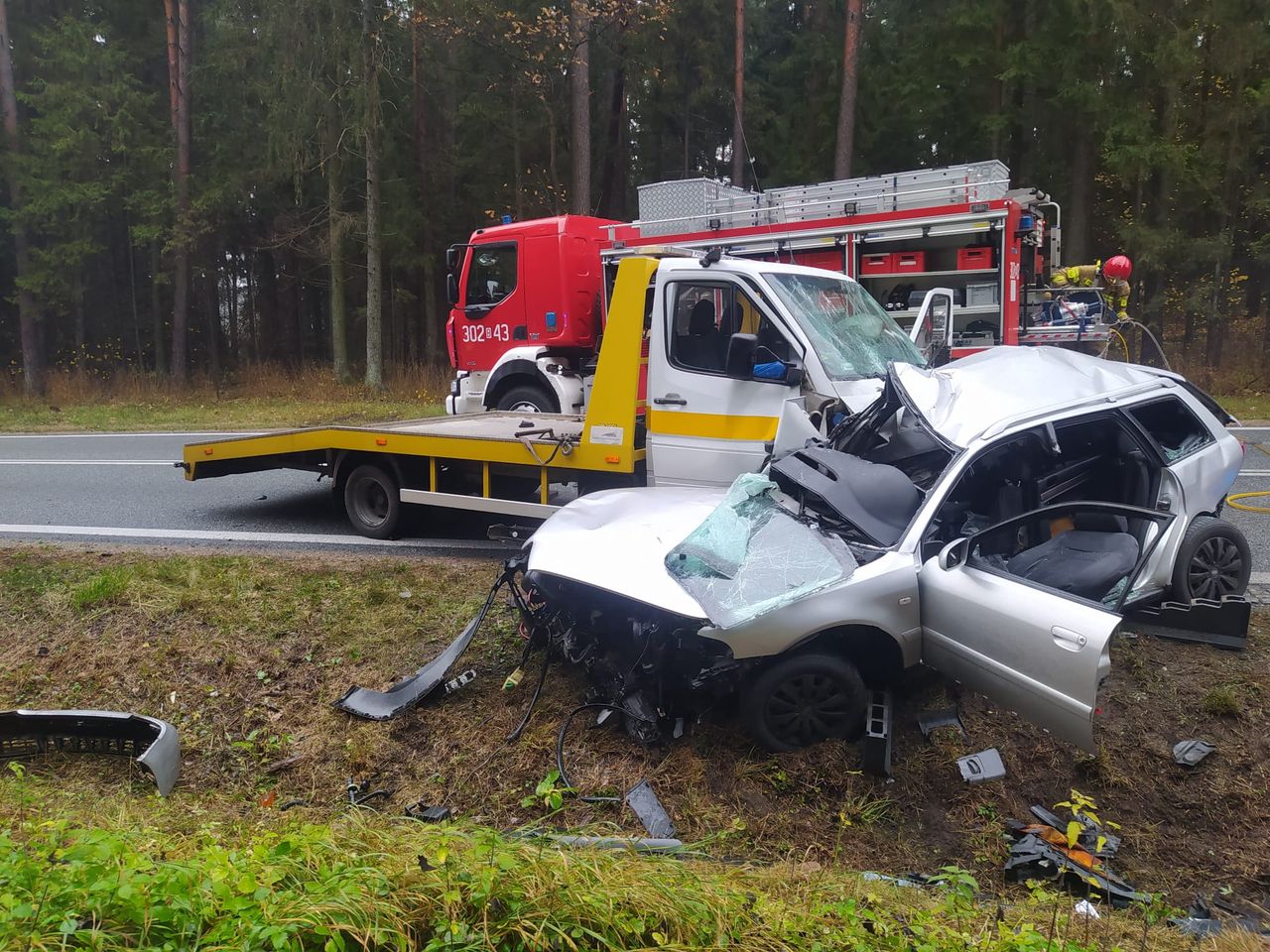 Dramat na drodze. Dwie ofiary wypadku pod Białymstokiem