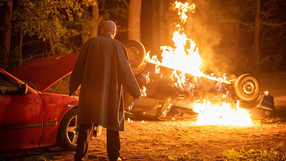 Krzysztof Stroiński jako policjant drogówki w filmie "kRAJ"