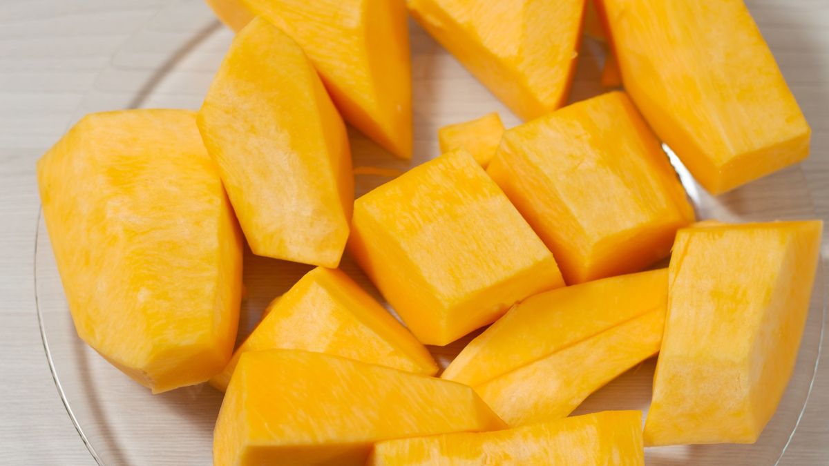Dynia pokrojona w kostkę