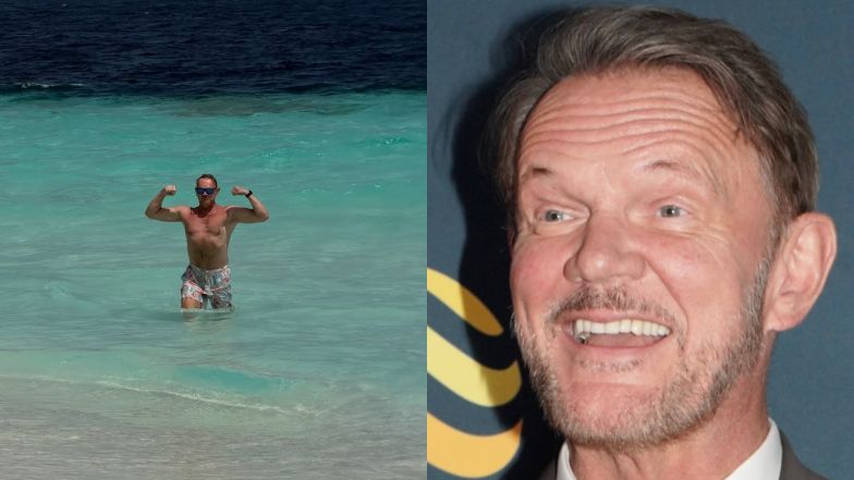 Cezary Pazura pręży imponujące mięśnie 