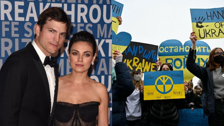Mila Kunis i Ashton Kutcher wspierają Ukrainę