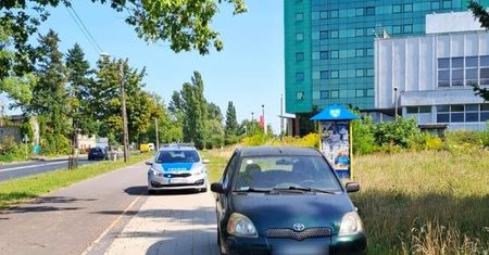 Kompletnie pijana przyjechała do sądu. Jechała chodnikiem i zaparkowała na trawniku