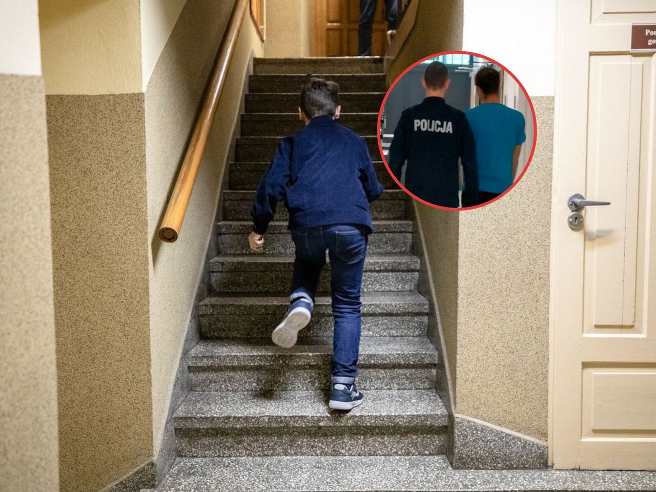 7-latek uciekł z mieszkania. Biegł chodnikiem i wzywał pomocy