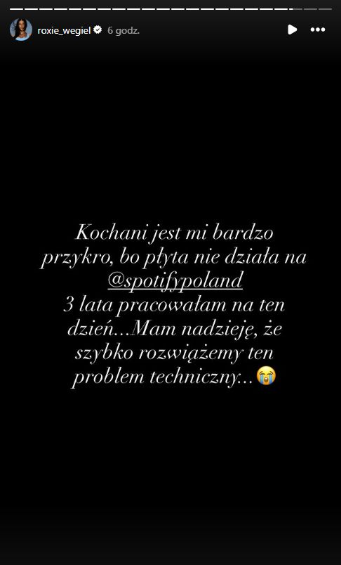 InstaStories Roksany Węgiel