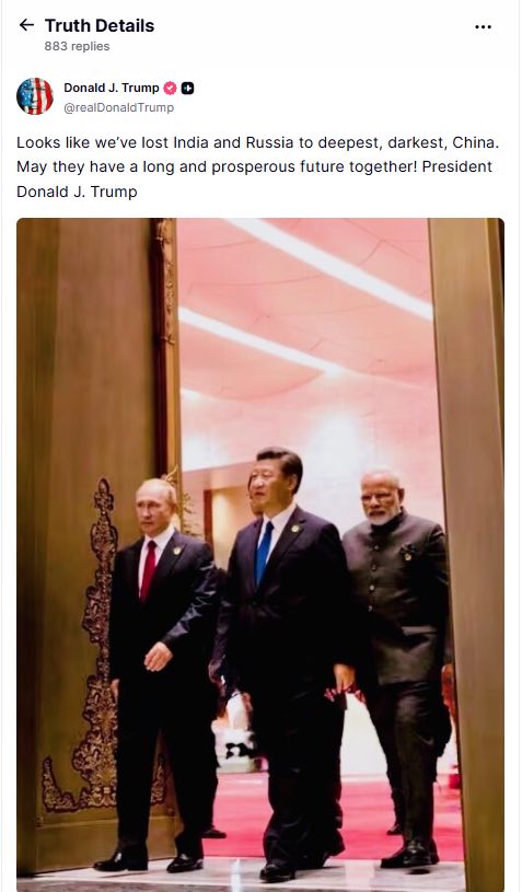 Wpis Donalda Trumpa