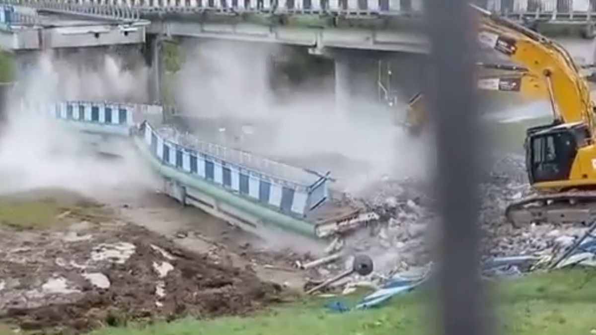 zawalony wiadukt w Koszalinie