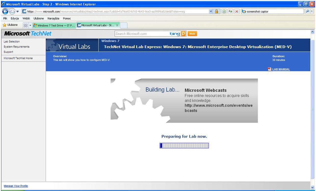 Przetestuj Windows 7 w oknie przeglądarki! 7