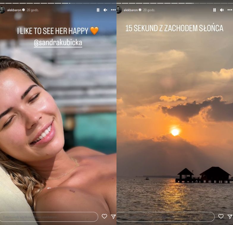 Sandra Kubicka i Baron relacjonują wspólne wakacje