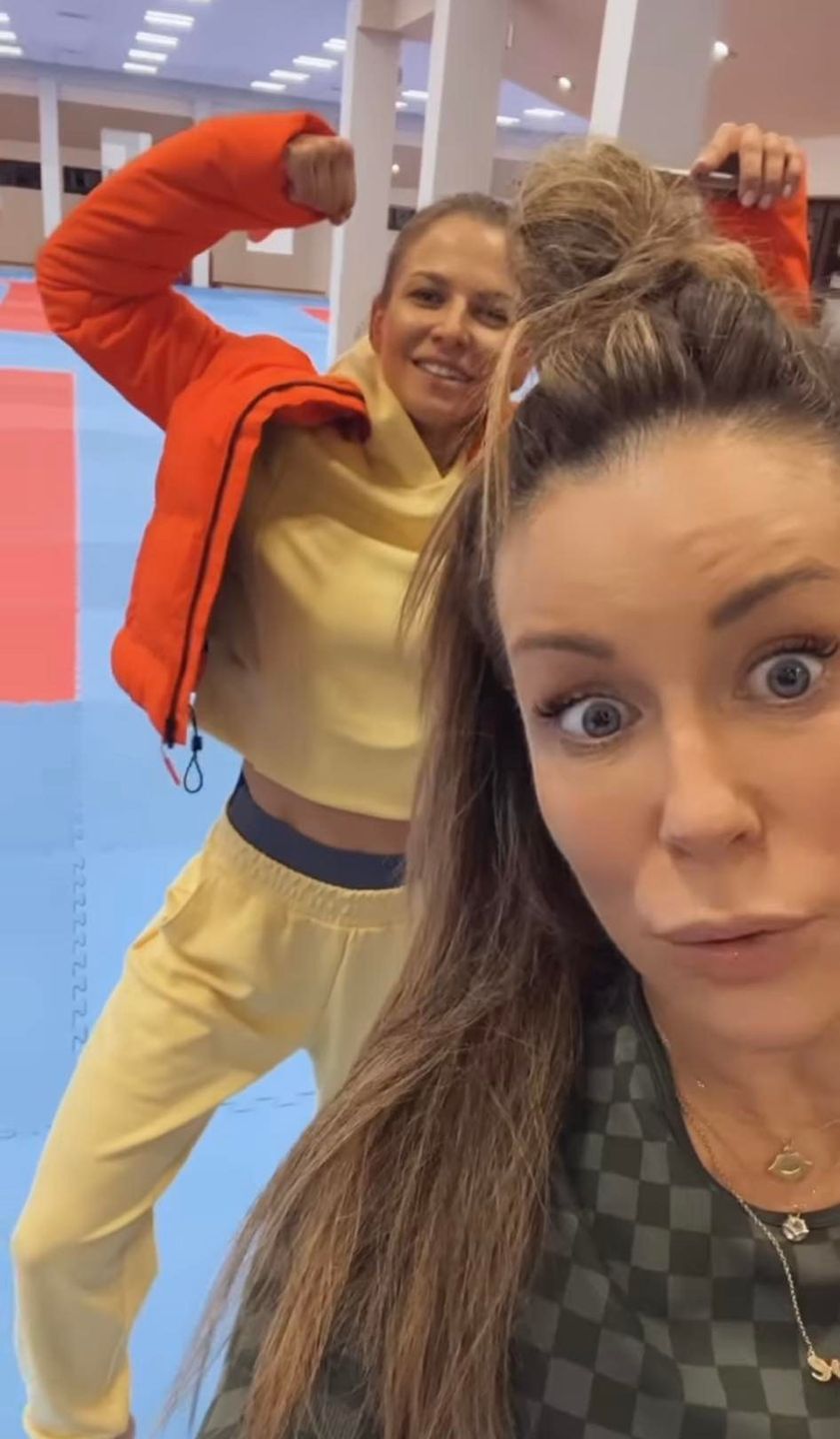 Małgorzata Rozenek na obozie Anny Lewandowskiej