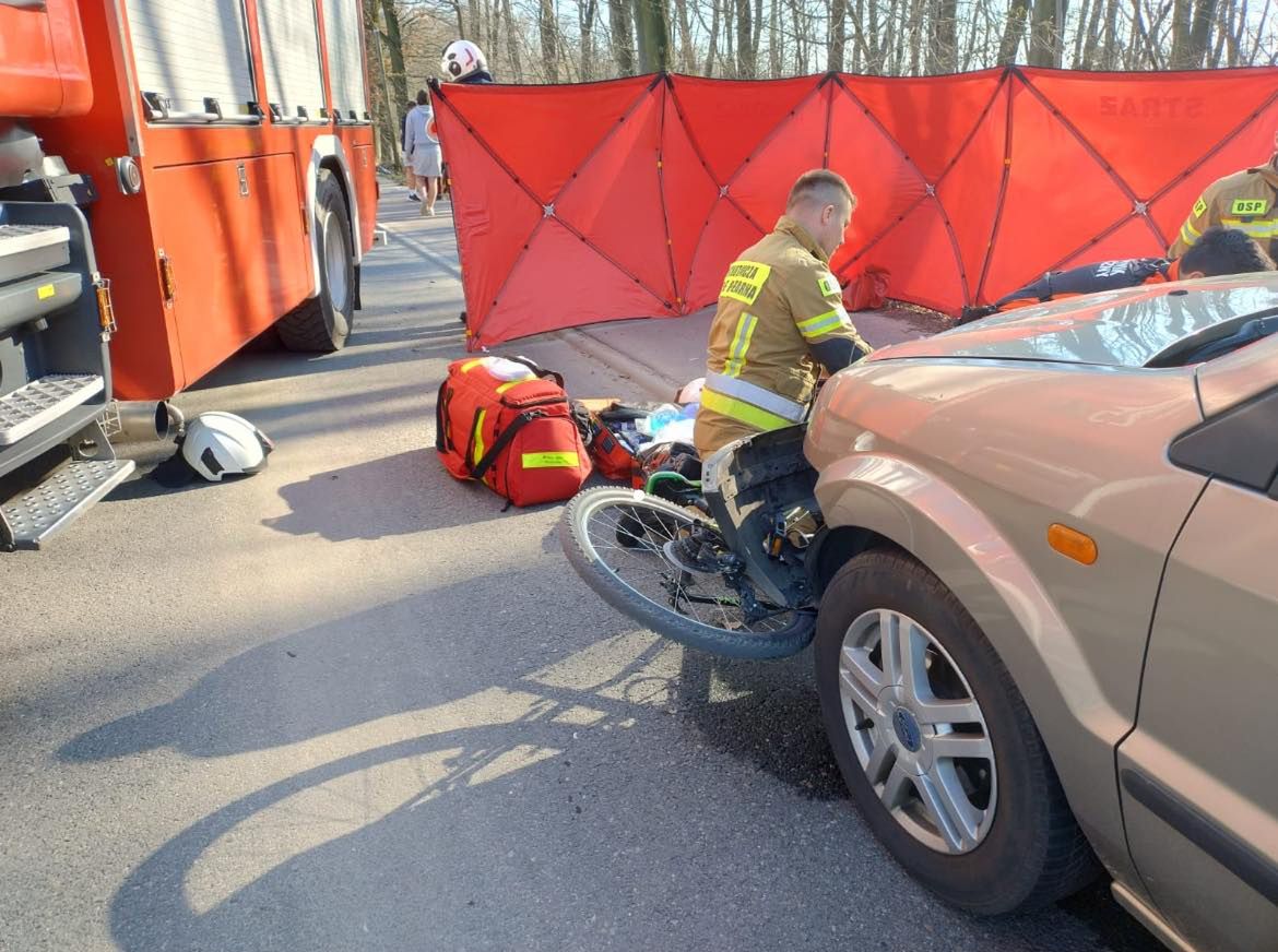 Gorzyce. 11-letni rowerzysta w stanie krytycznym po zderzeniu z autem