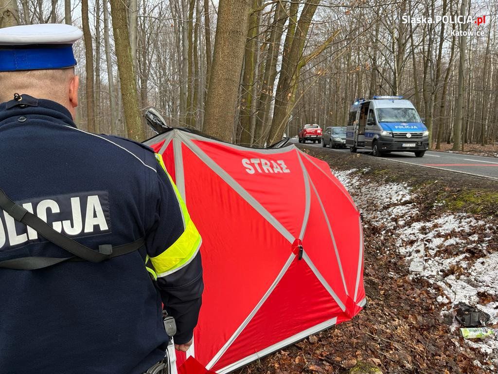 Wypadek przy ul. Szarych Szeregów w Katowicach