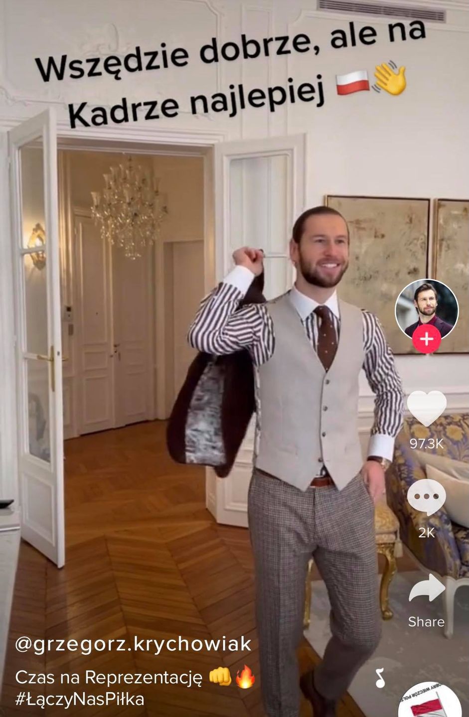 Grzegorz Krychowiak zadaje szyku na zgrupowaniu kadry