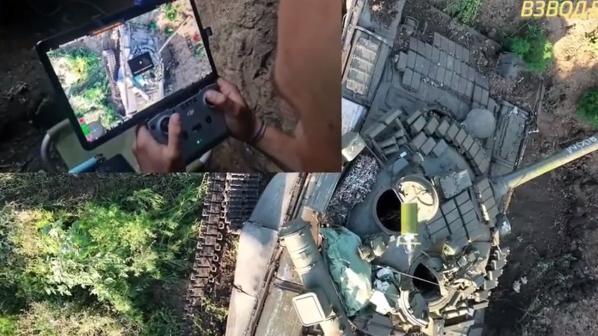Rosyjski czołg zniszczony. Perfekcyjne uderzenie ukraińskiego drona