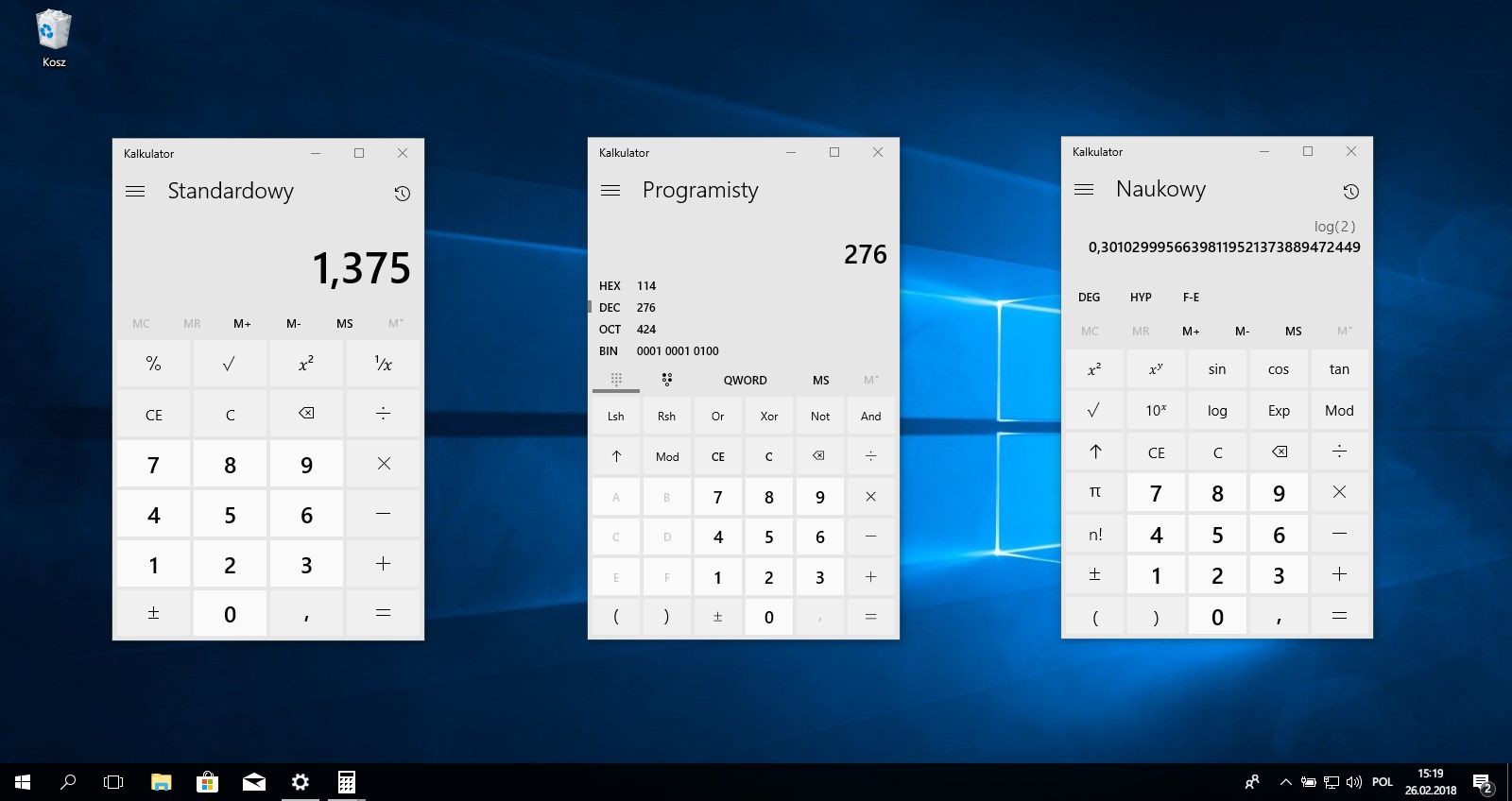 Kalkulatorów możesz mieć za to tyle ile chcesz