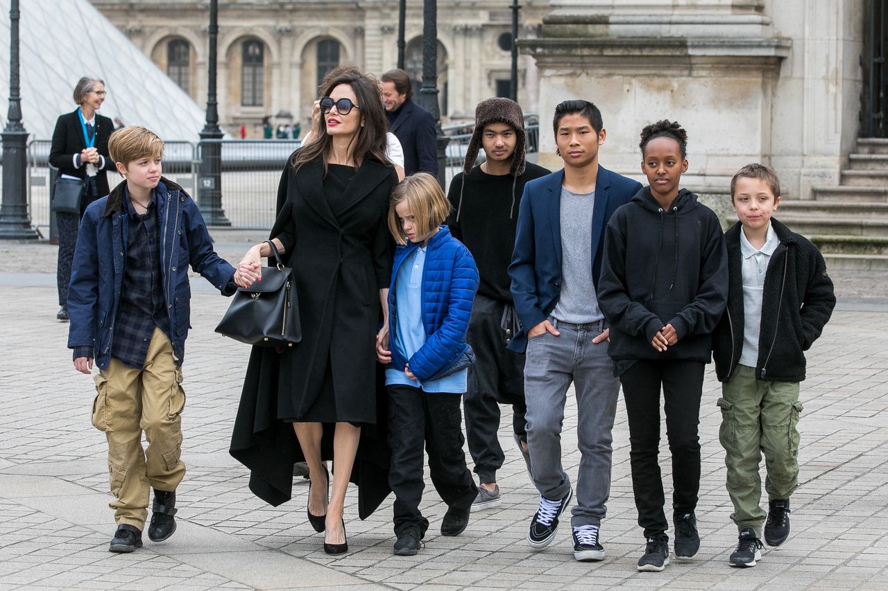 Angelina Jolie with children