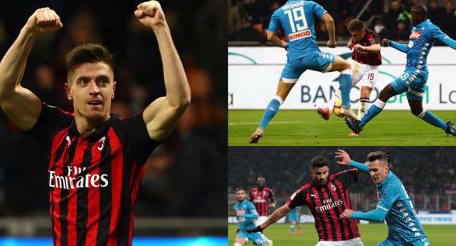 429 tys. i 819 tys. widzów debiutanckich meczów Krzysztofa Piątka w AC Milan