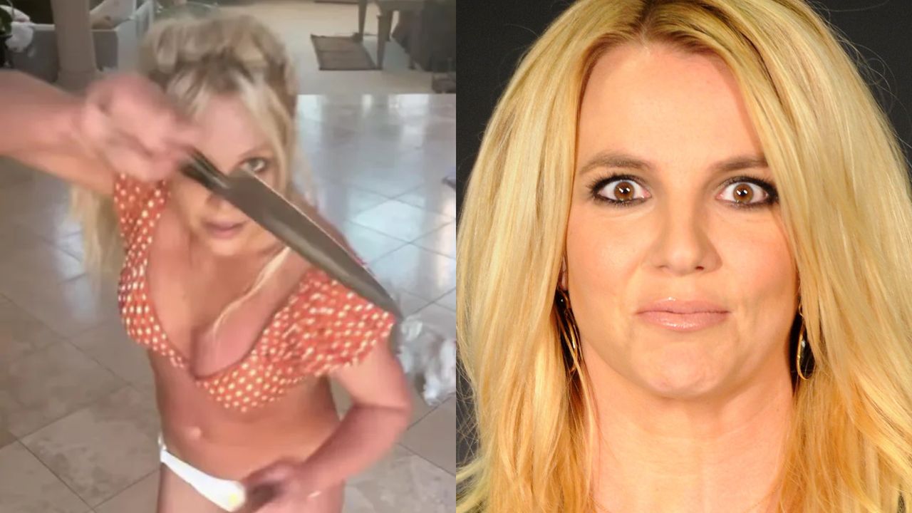 The police were called to Britney Spears' house. It was all because of her dance with knives.