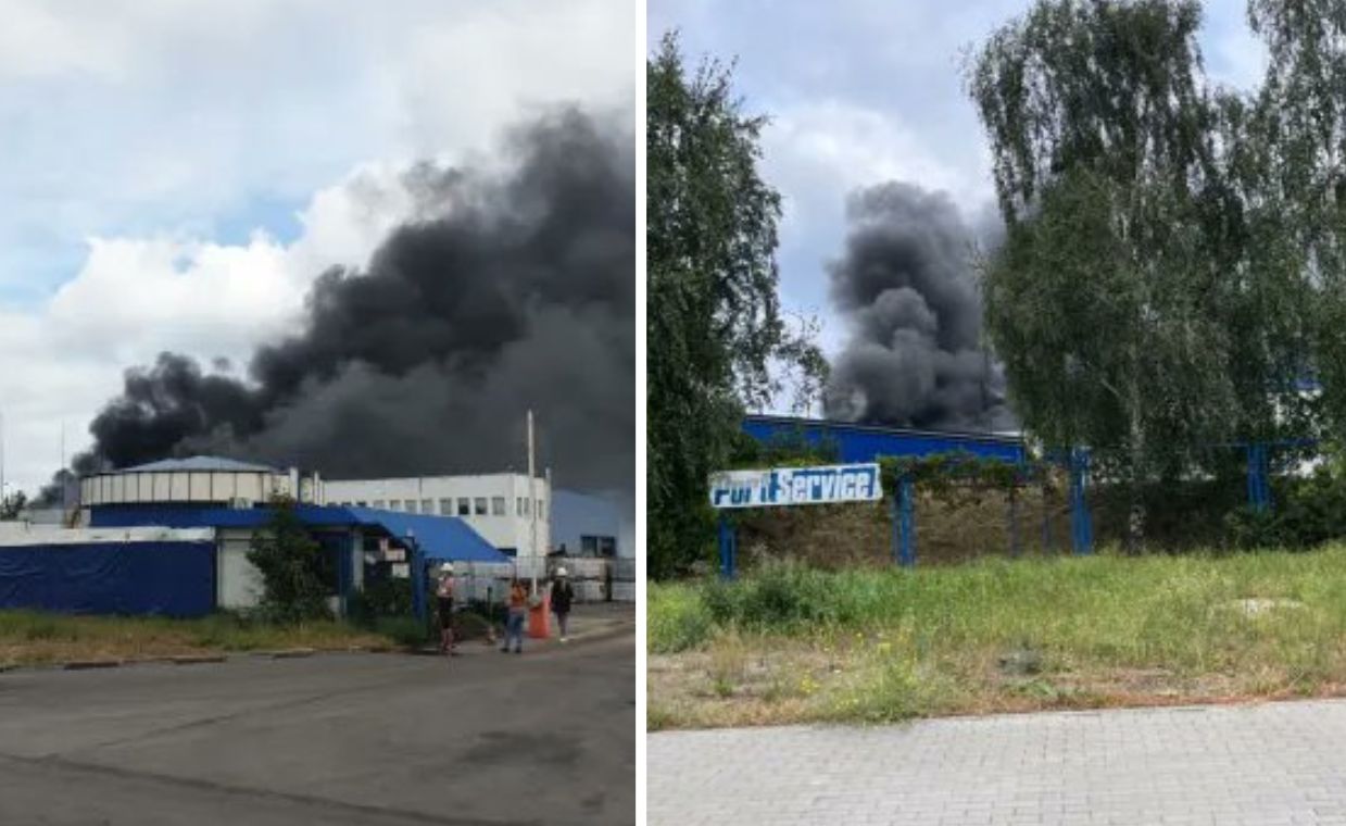 Gdańsk. Pożar hali w Port Service. Palą się odpady niebezpieczne