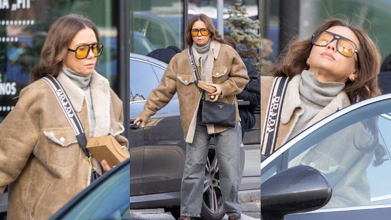 Kinga Rusin i jej torebka za 9 tysięcy ładują się do porsche