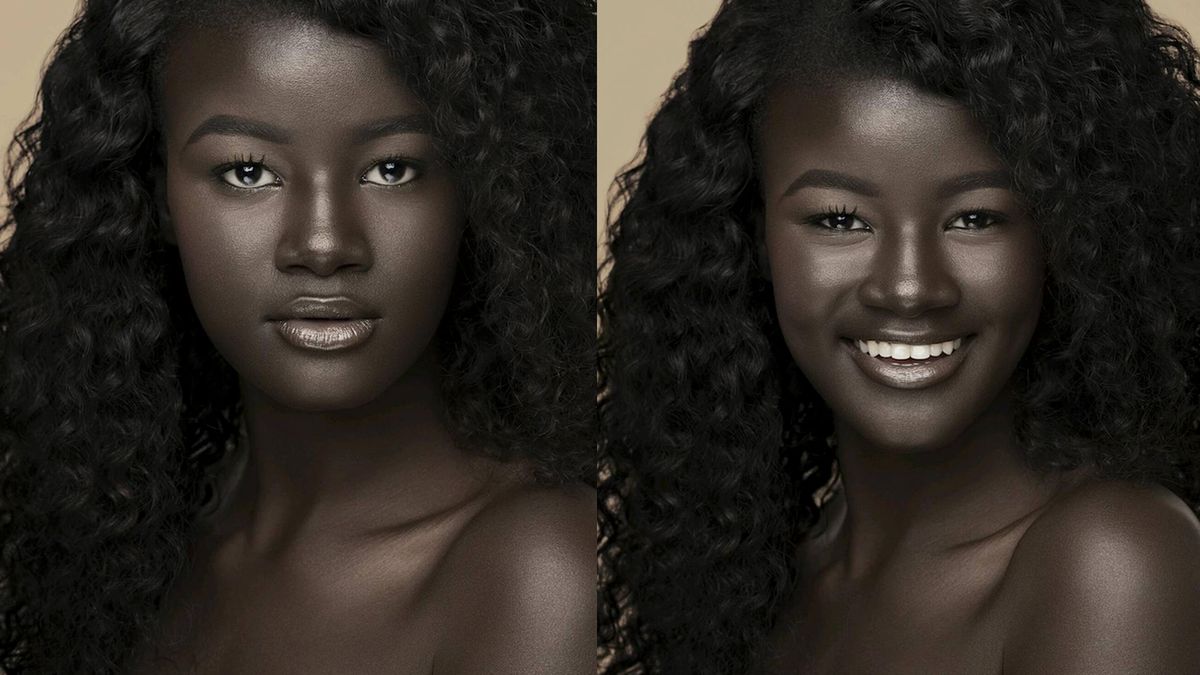 Bardzo ciemnoskóra modelka z Senegalu podbija Internet 1