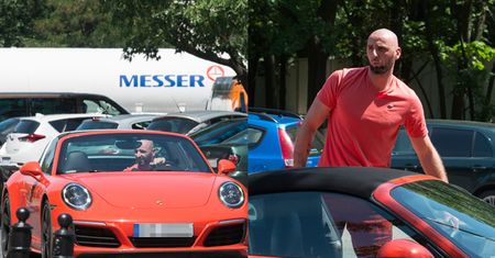 Marcin Gortat jeździ porsche w kolorze... piłki do kosza (ZDJĘCIA)