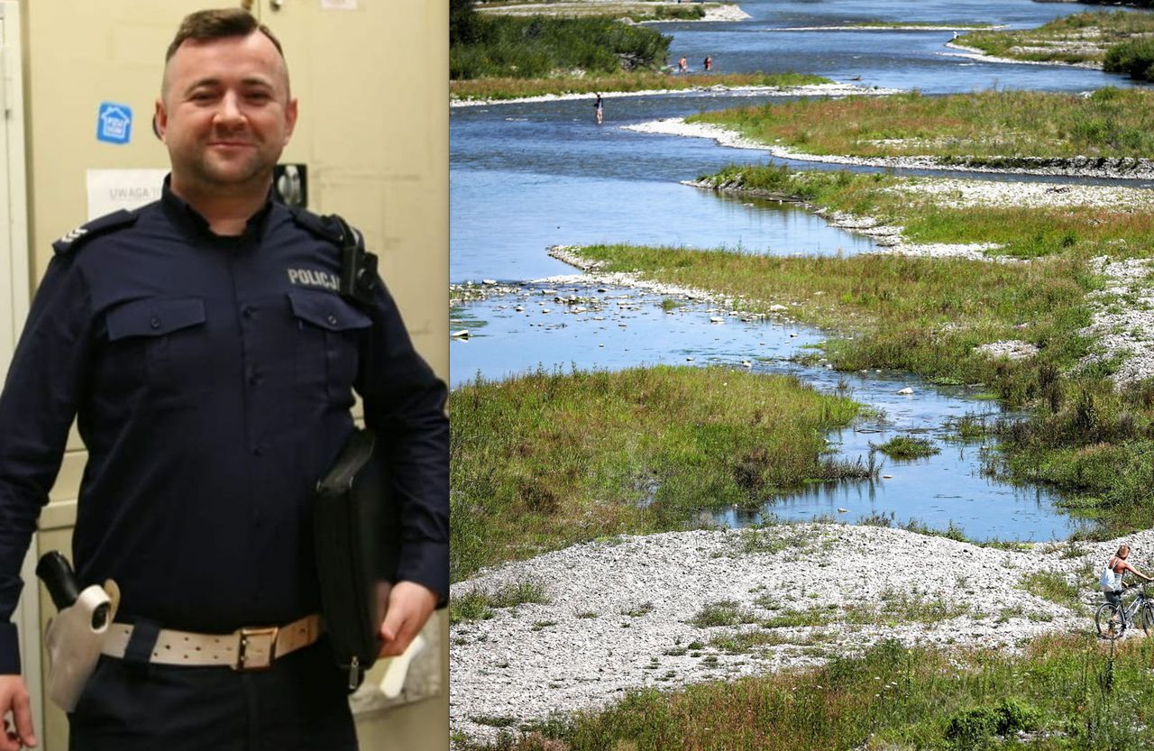 Policjant uratował dwóch tonących nastolatków
