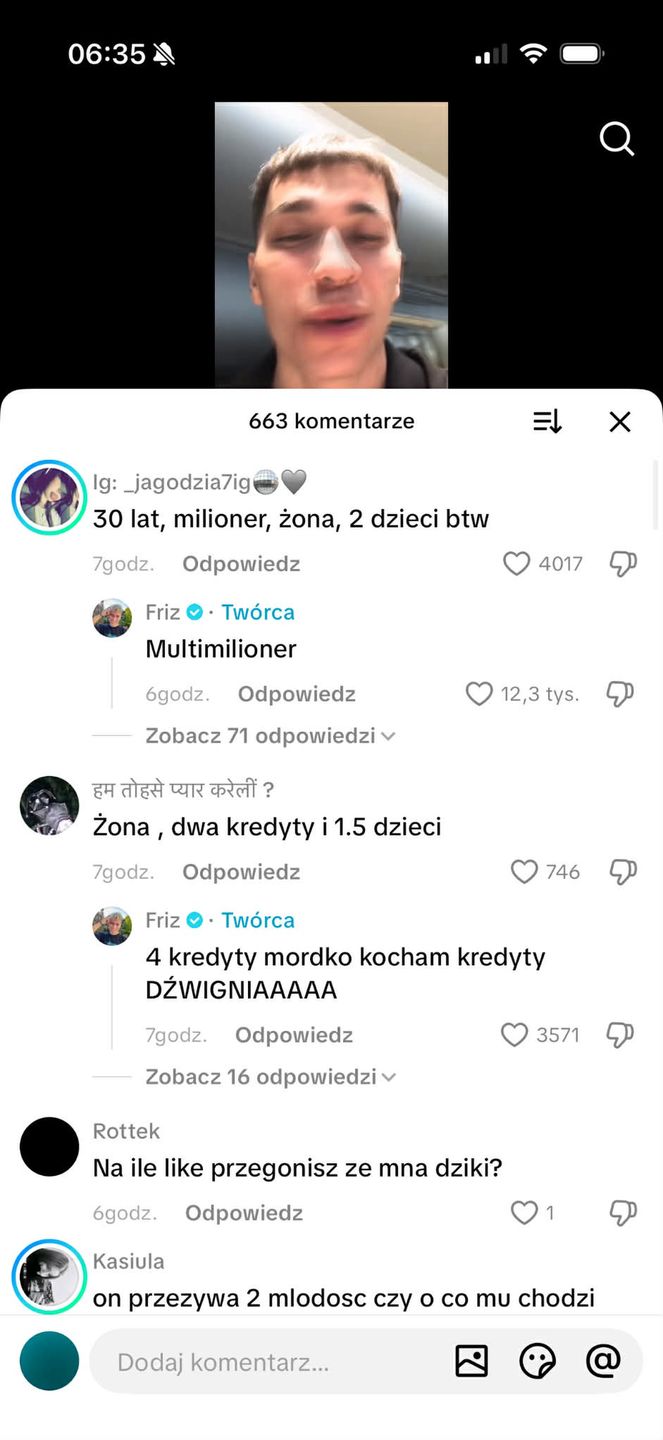 Friz poprawia internautkę