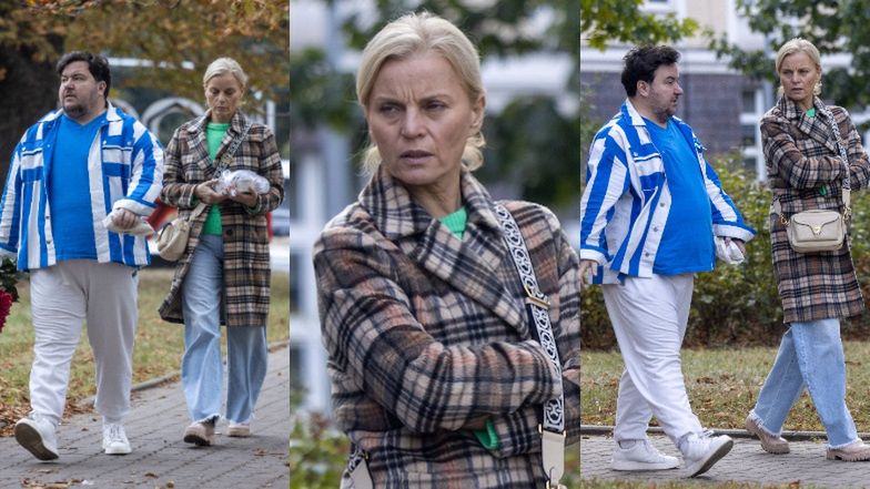 Małgorzata Foremniak z partnerem w Warszawie