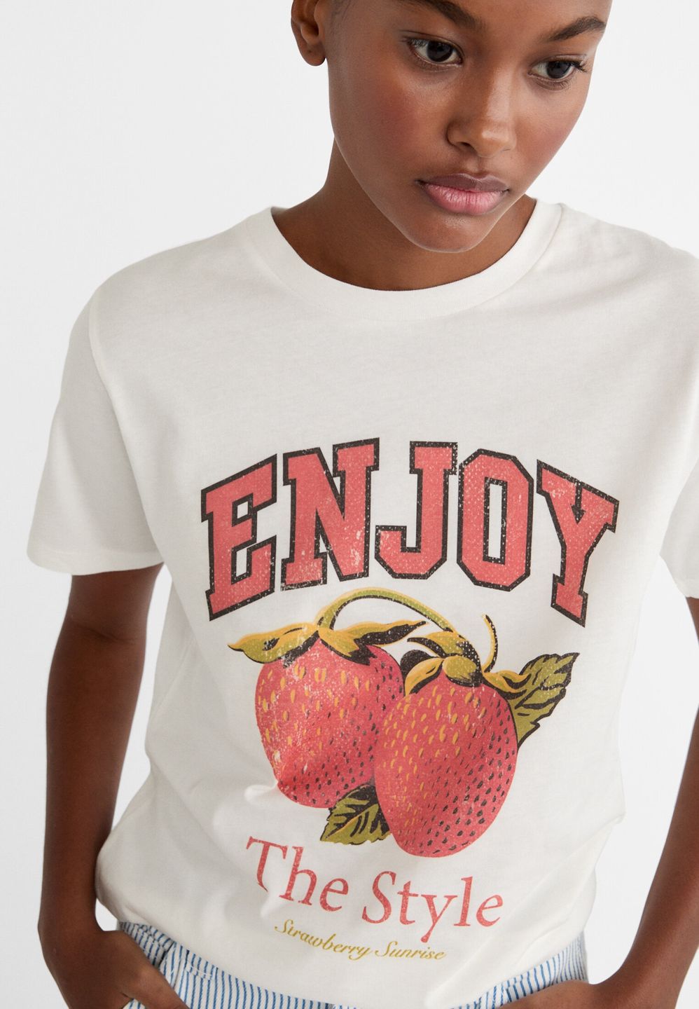 T-shirt marki Stradivarius 