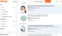 Allegro po zgłoszeniach blokuje produkty w zawyżonych cenach przeciw koronawirusowi, Amazon usunął je sam