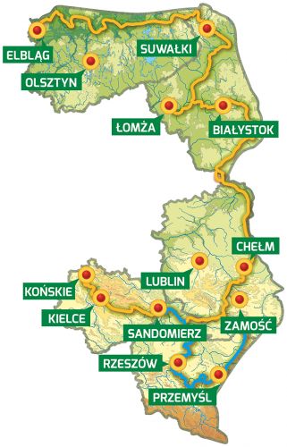 Wschodni Szlak Rowerowy Green Velo to najbardziej spektakularny projekt rowerowy w Polsce. Trasa na odcinku 459 km przebiega przez Podkarpacie