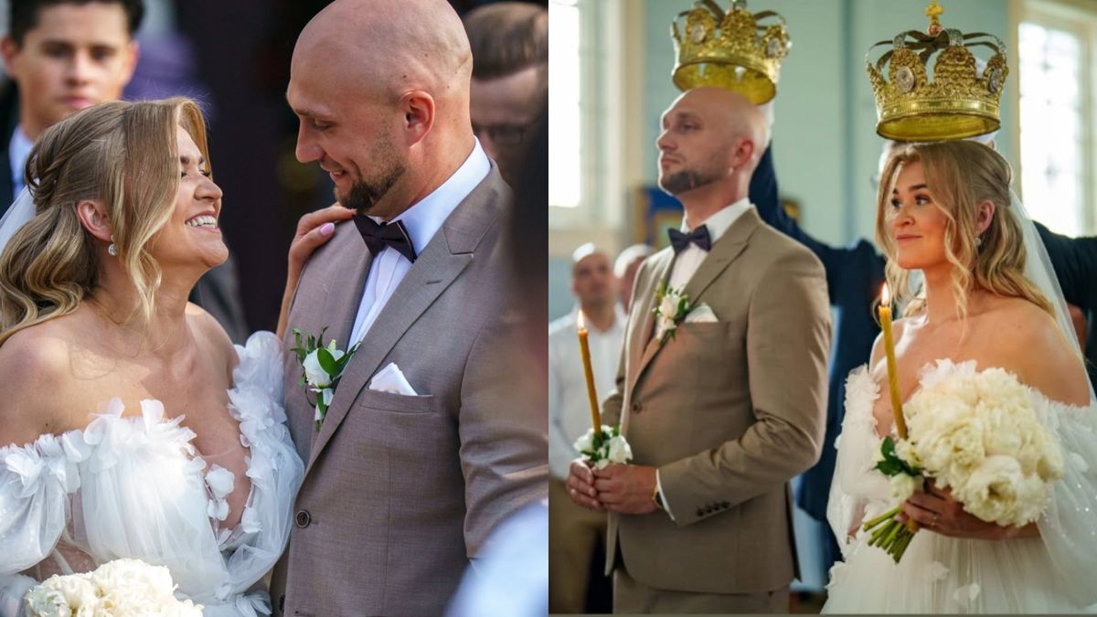 Walentyn i Klaudia podczas ślubu mieli na głowach złote korony