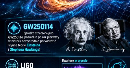 Niezwykłe odkrycie detektorów LIGO. Potwierdzono słynne twierdzenie Hawkinga z 1971 roku