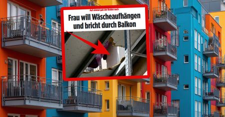 57-letnia Niemka wyszła na balkon. Nagle runęła. Dwie dziury