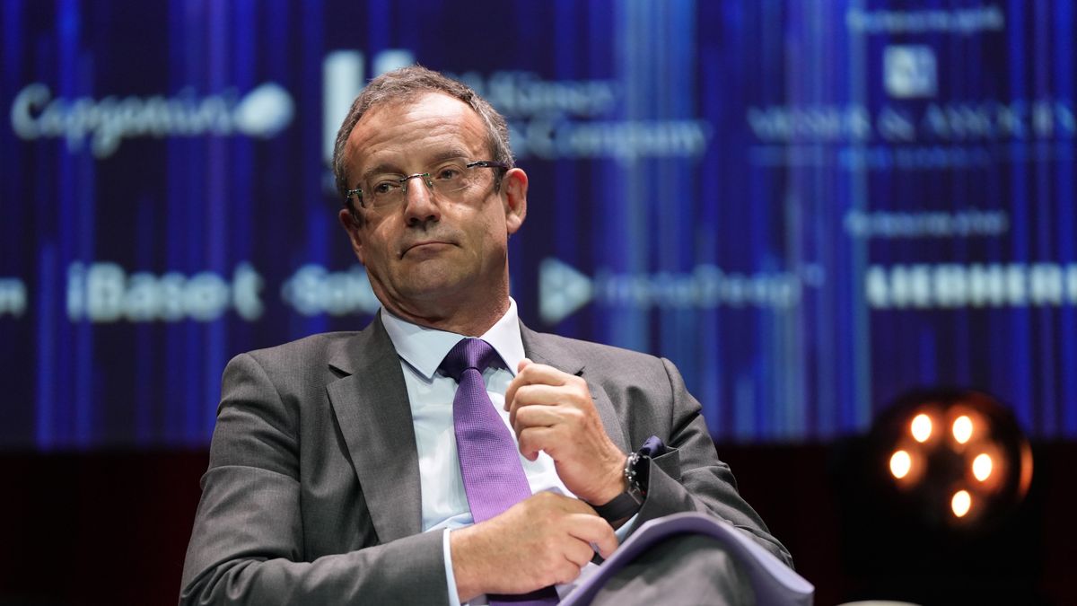 Jean-Francois Fallacher, chief executive officer of Eutelsat Communications SA, at the Paris Air Forum in Paris, France, on Friday, June 13, 2025. In its twelfth edition, the forum gathers aviation executives from the aeronautics, defense and space industries. Photographer: Nathan Laine/Bloomberg via Getty Images