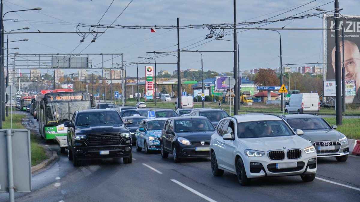 Korek pojazdów na al. Unii Lubelskiej