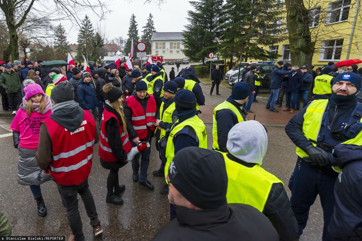 Protest rolników w Morągu