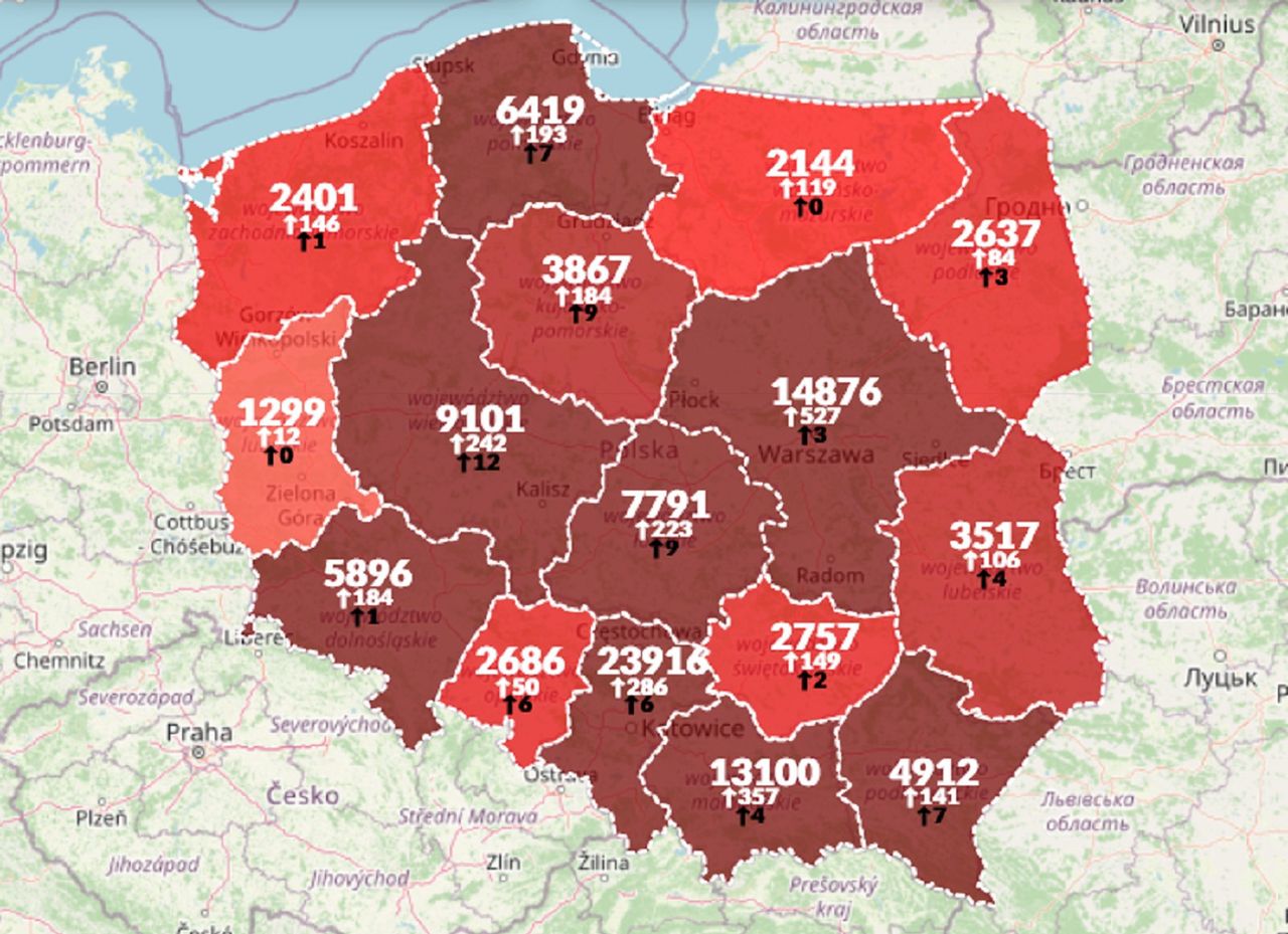 Koronawirus. Padł rekord zakażeń w Polsce. Ponad 3 tys. nowych przypadków COVID-19 [Mapa]