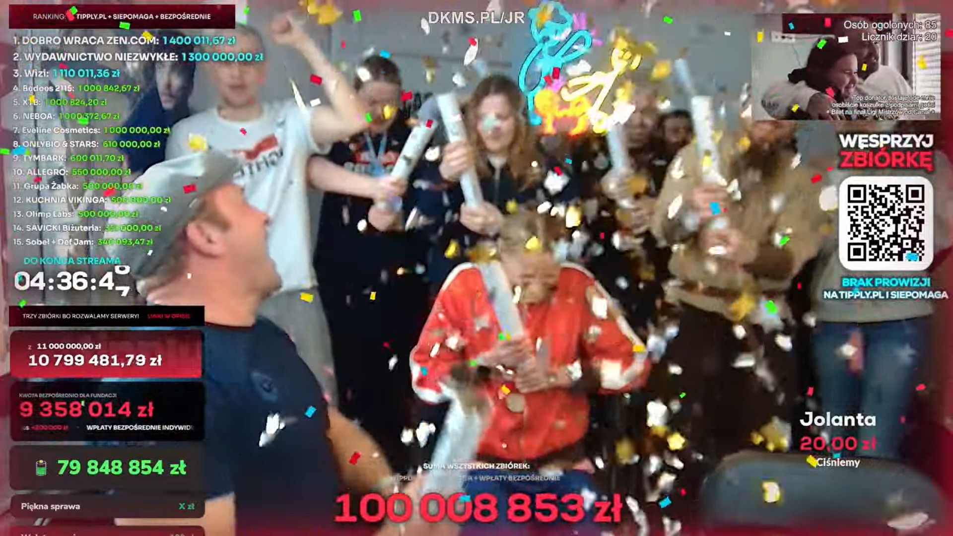 100 MILIONÓW ZŁOTYCH na charytatywnej transmisji Łatwoganga!