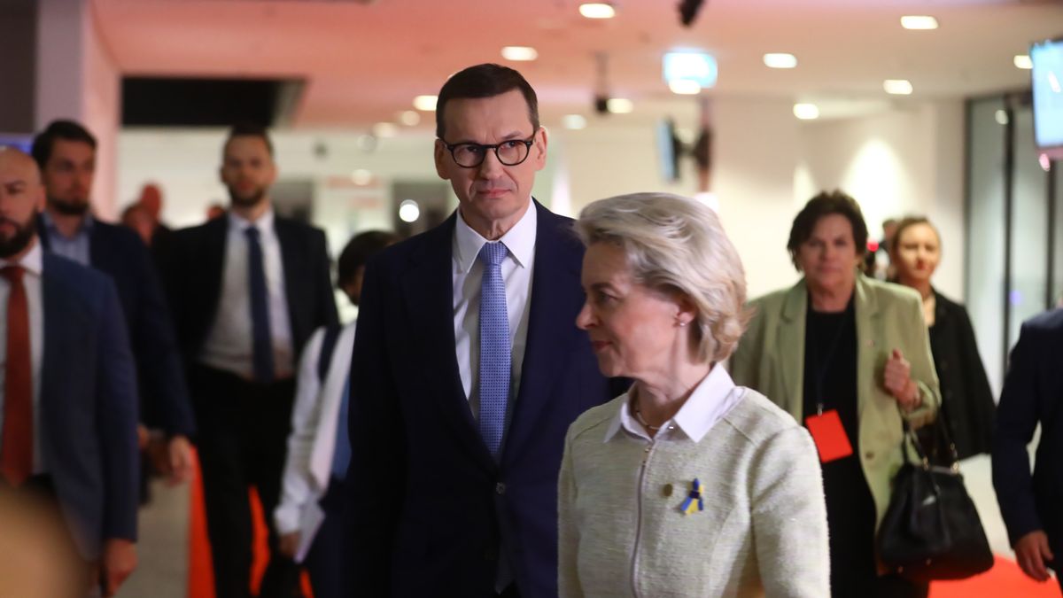Premier Mateusz Morawiecki i szefowa Komisji Europejskiej Ursula von der Leyen