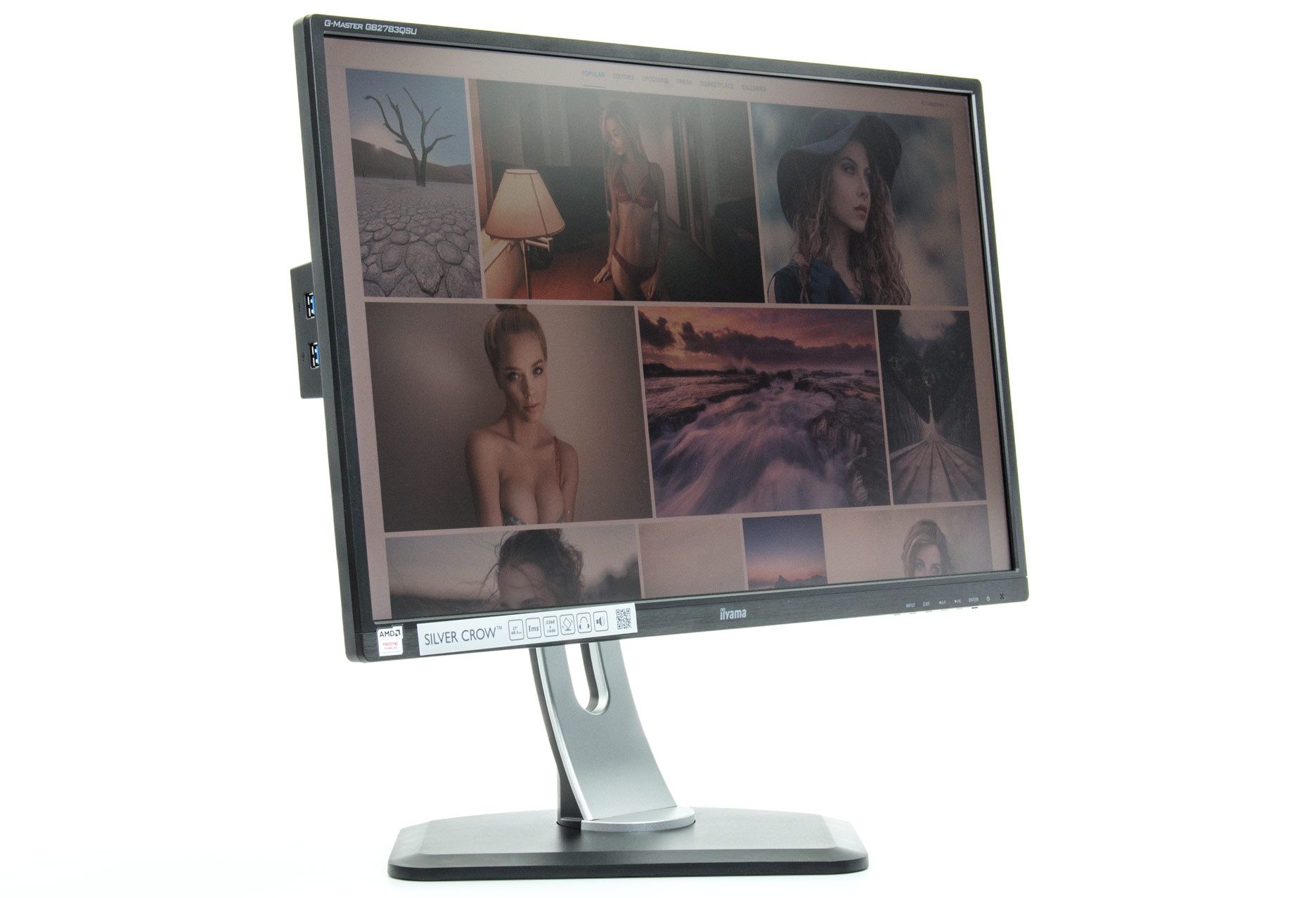 iiyama G-Master GB2783QSU Silver Crow przód profil