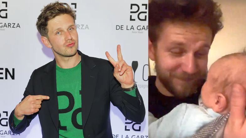 Antoni Królikowski chwali się, że był u synka