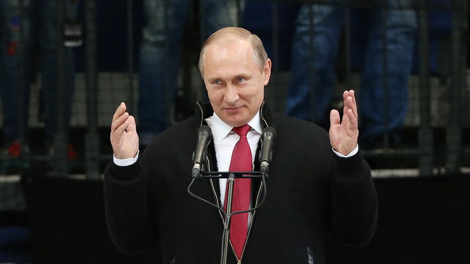 Finland v Canada - 2016 IIHF World Championship Ice Hockey: Gold Medal Game
MOSCOW, RUSSIA - MAY 22:  Russian President Vladimir Putin speaks during the award ceremony of the 2016 IIHF World Championship gold medal game at the Ice Palace on May 22, 2016 in Moscow, Russia. Canada defeated Finland 2-0.  (Photo by Anna Sergeeva/Getty Images)
Anna Sergeeva
