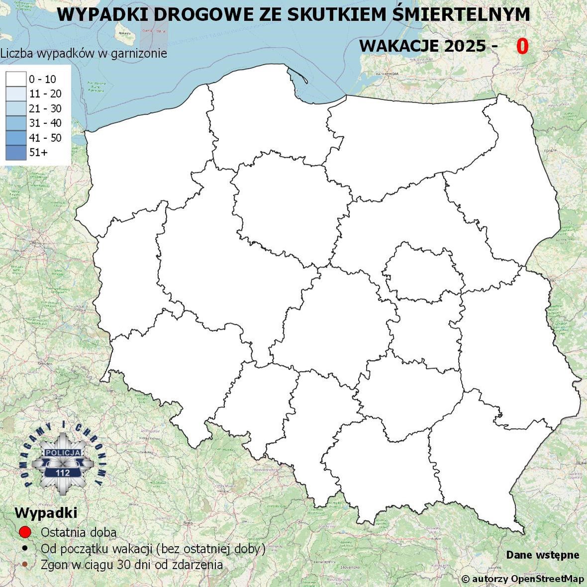 Mapa daje do myślenia. Każda kropka to tragedia