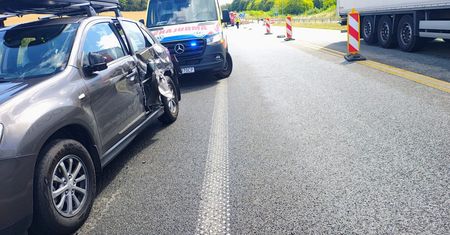 Zderzenie przy węźle Szczecinek Północ. Są utrudnienia