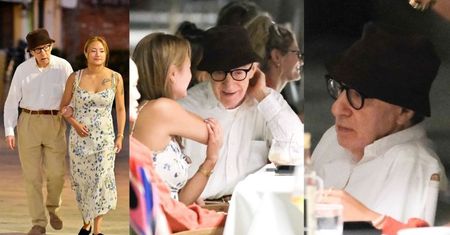 Woody Allen spędza czas z żoną i córką na kolacji w Wenecji. Wcześniej został WYGWIZDANY... (ZDJĘCIA)